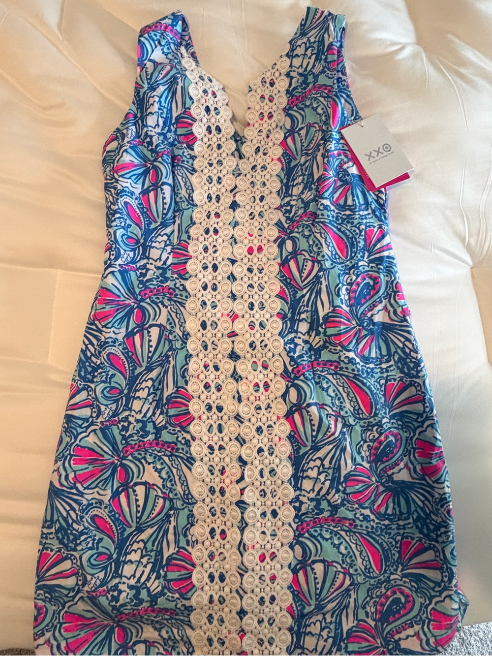 NEW Lily Pulitzer 20th Anniversary Target Blue & Pink Printed Sleeveless Dress